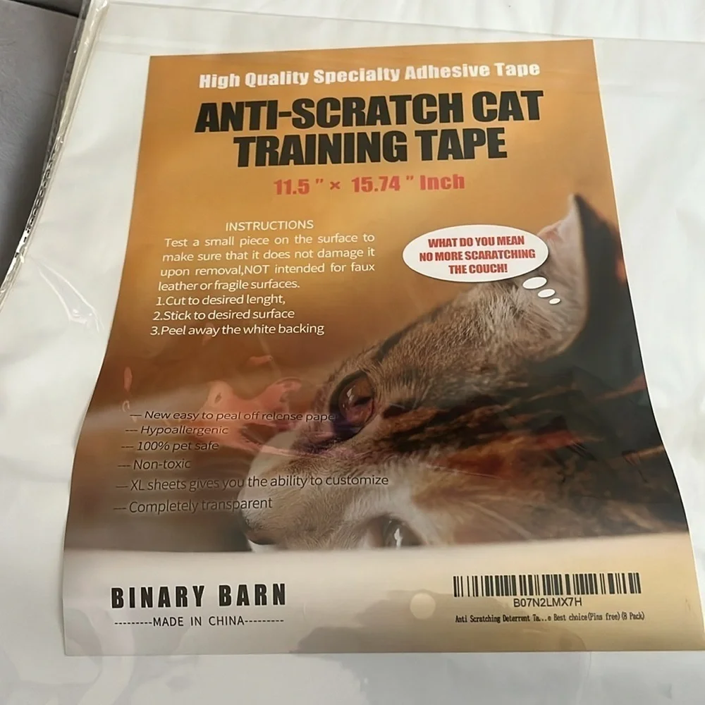 “Binary Barn- Anti Scratch Cat Training Tape: includes 2”